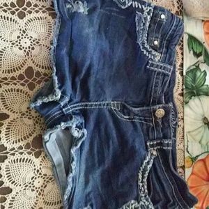 Maurices blue denim shorts